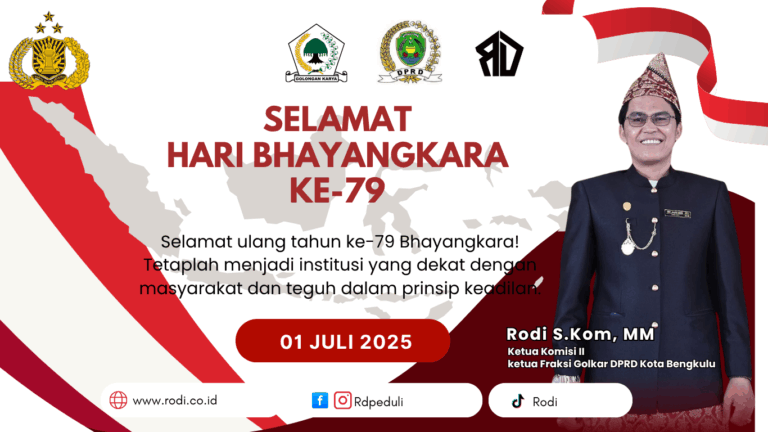 Selamat Hari Bhayangkara ke-79: Rodi Ajak Polri Terus Dekat dengan Rakyat dan Teguh Menjaga Keadilan