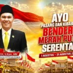 Rodi Ketua Komisi II DPRD KotaBengkulu mengajak masyarakat memasang dan mengibarkan Bendera Merah Putih selama Agustus 2026